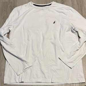 Nautica Men's Classic White Long Sleeve Tee